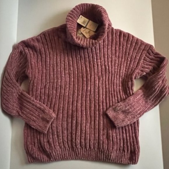 Pink Chenille Turtleneck Sweater - *NWT Size XL - Picture 1 of 4
